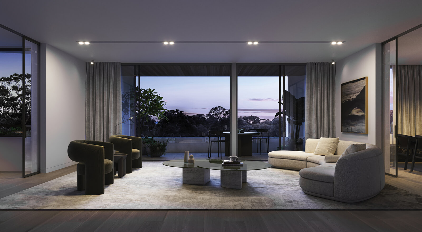Mira Bellevue Hill Penthouse Living